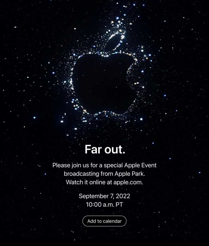 Apple Event Invitation iPhone  14